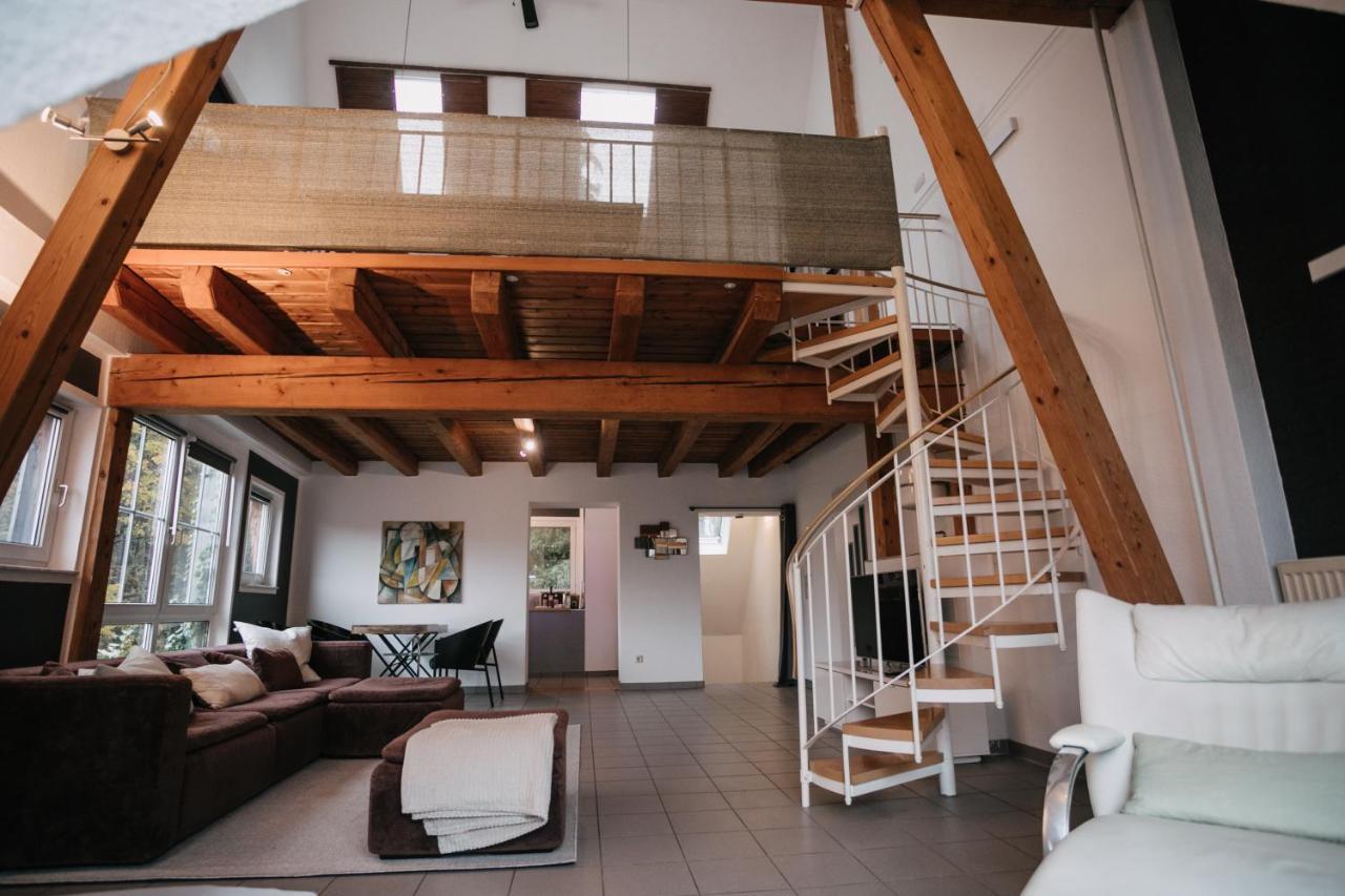 Eigenes Maisonettehaus In Idyllischer Lage Mit Balkon, Nahe Messe, 24H Self-Check In, Gratis Parken Σβάμπαχ Εξωτερικό φωτογραφία